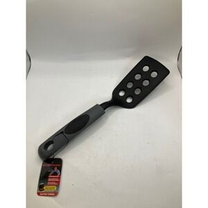 George Foreman Grill Slotted Turner Spatula Gray Handle Nonstick Safe New‎